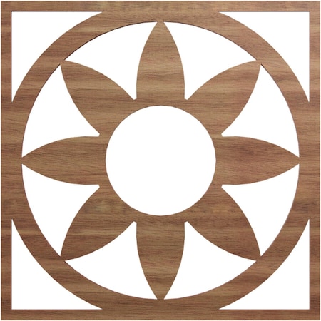 Ekena Millwork Blume Wood Fretwork Pierced Ceiling Medallion, Walnut, 16"OD x 5 1/2"ID x 3/8"T CMWP16X16X0375BLWA